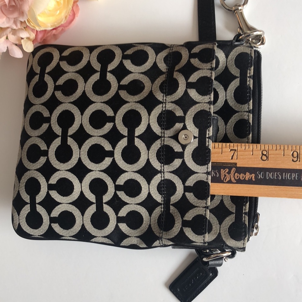 Coach black crossbody Kristin Signature Crossbody Black and Gray Fabric Coach - Picture 10 of 16